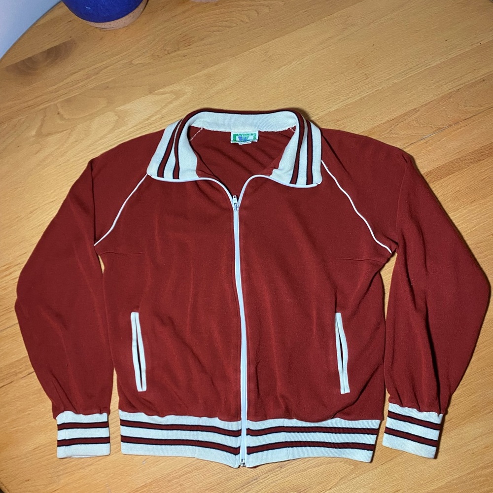 80s Winning ways track sweater zip up